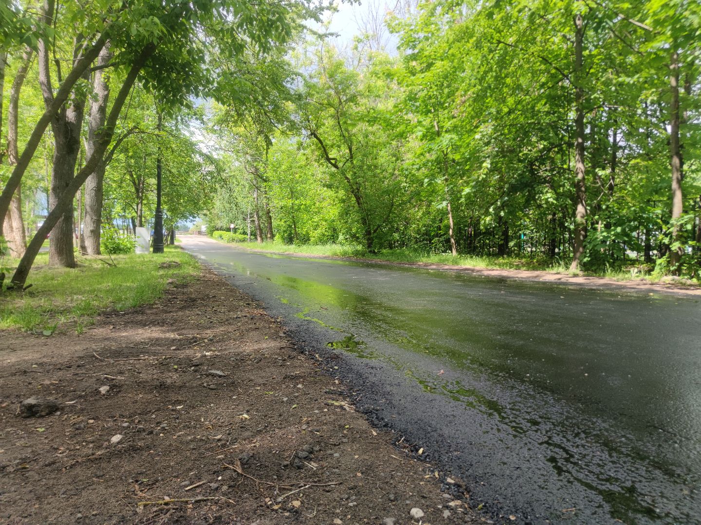 Плановый ремонт дорог, новый асфальт, Дубна
