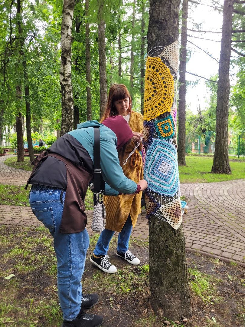 общество; творчество; парки подмосковья; вязание