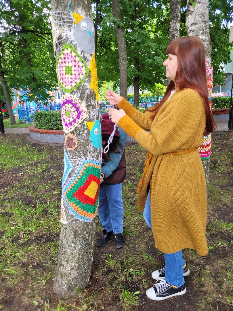 общество; творчество; парки подмосковья; вязание