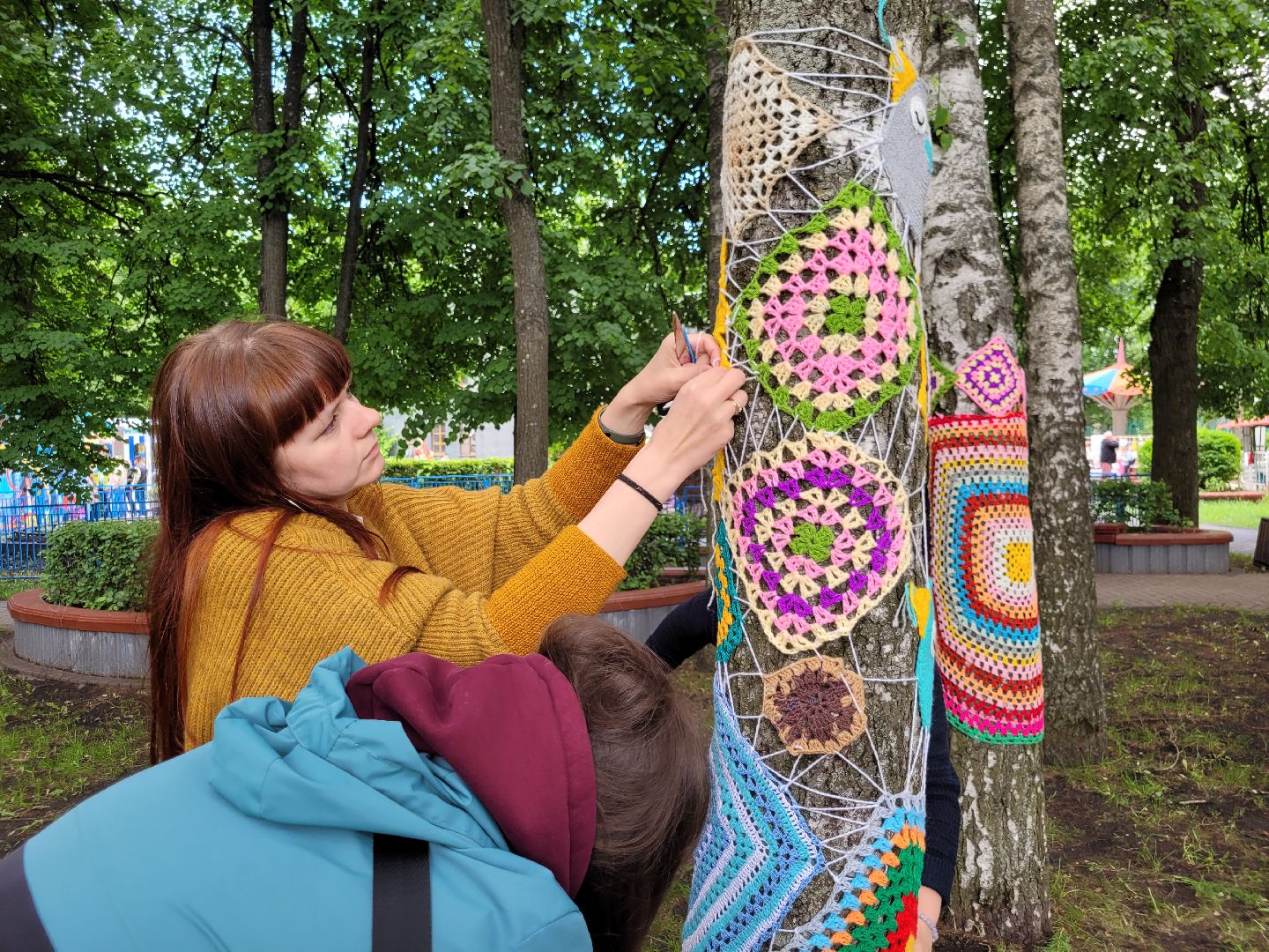 общество; творчество; парки подмосковья; вязание