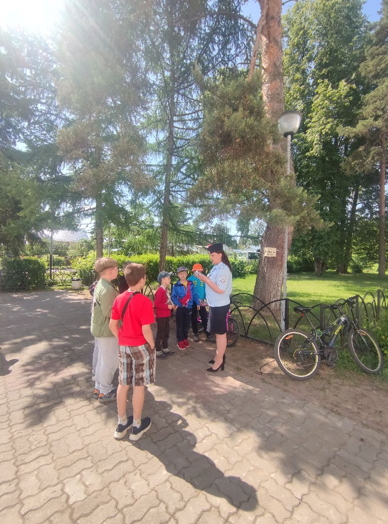 Лагерь, школа, дети, ПДД, Госавтоинспекция, Дубна