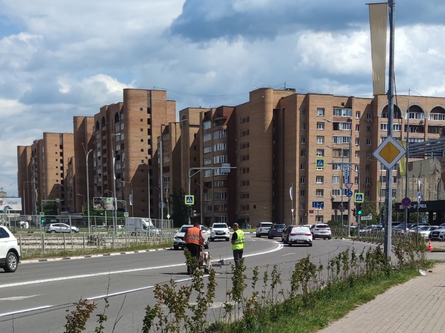 Обновление разметки, дороги, Дубна