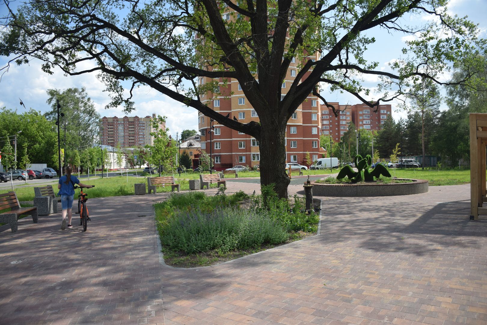 Павловский Посад, городской округ Павловский Посад, благоустройство, сквер, уборка