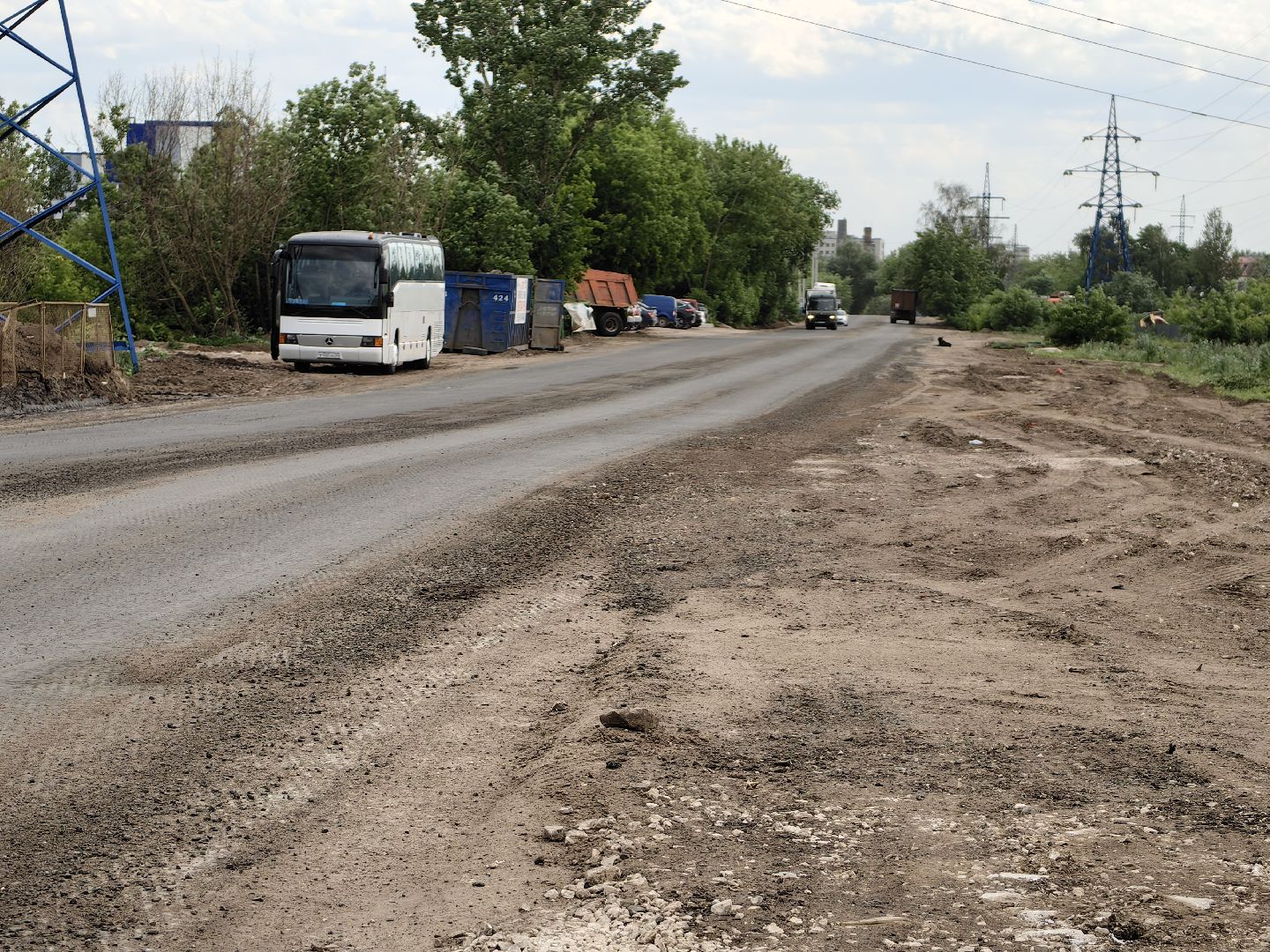 Дорога, асфальт, ремонт, движение