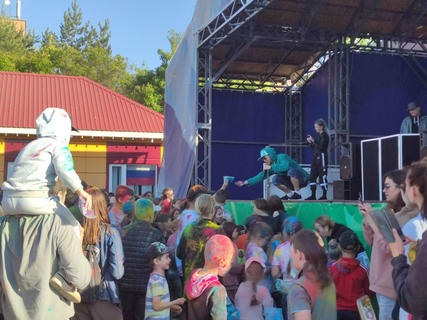 Фестиваль красок, парк, Дубна