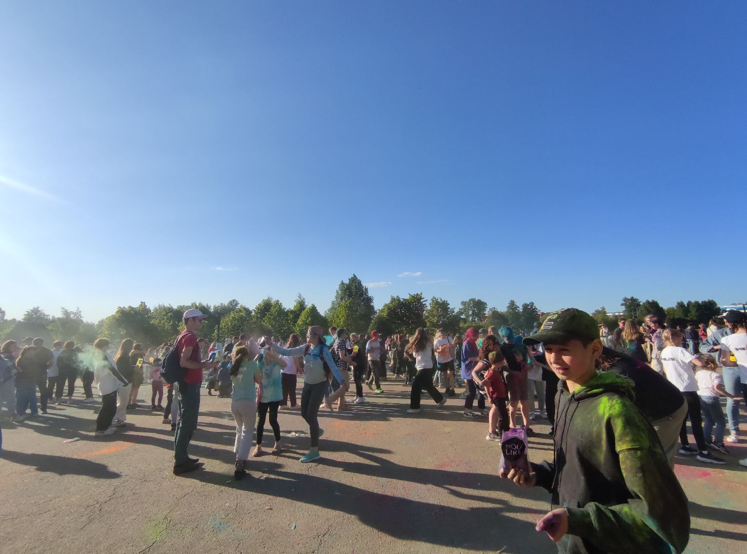 Фестиваль красок, парк, Дубна