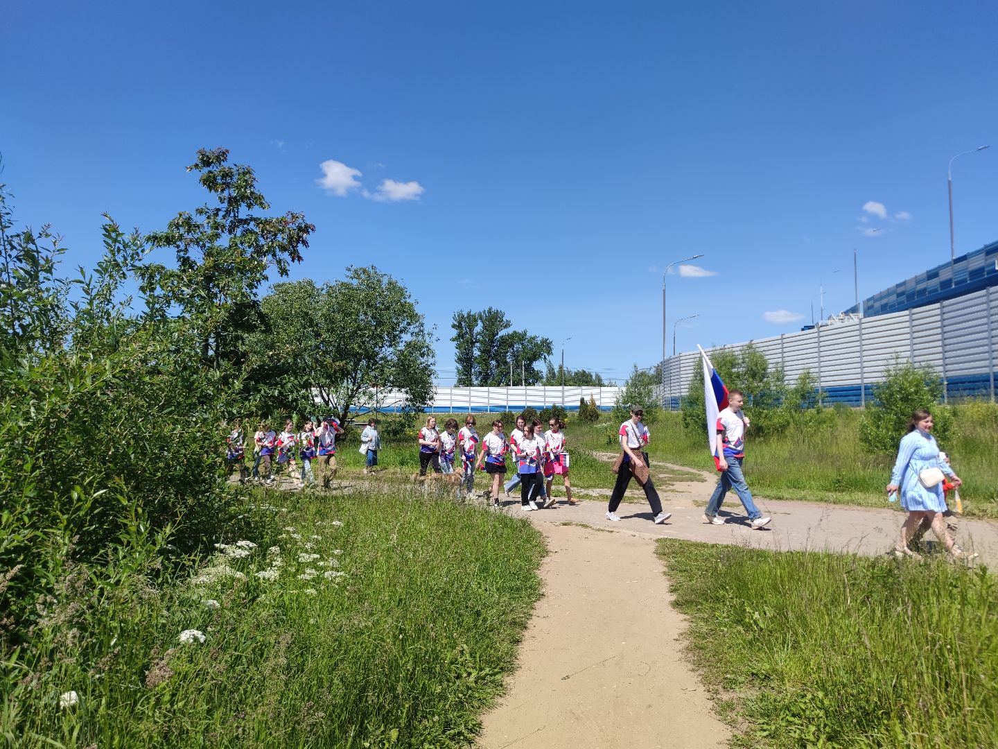 Триколорный забег, День России, праздник, Дубна