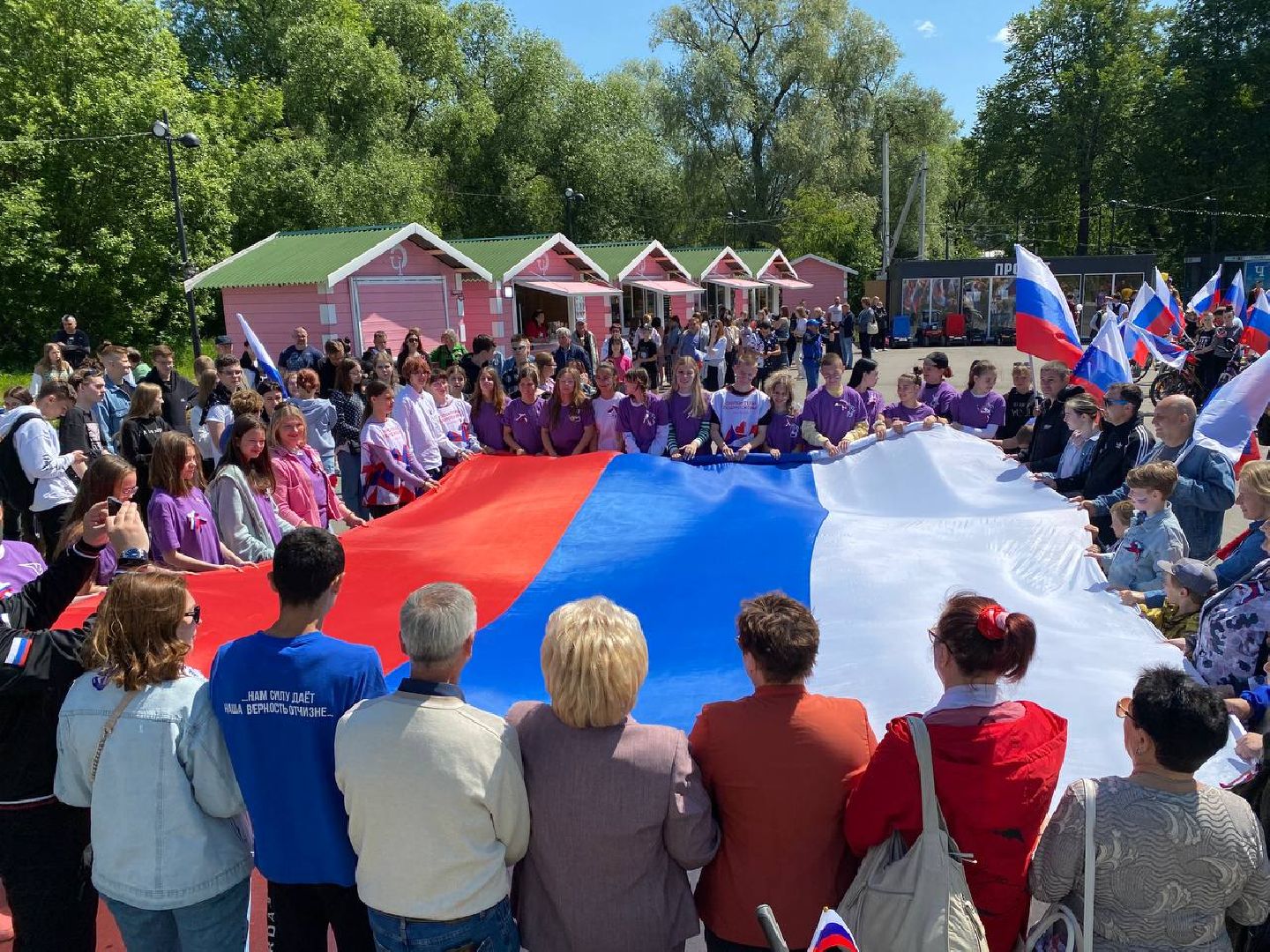 Чехов, День России, флешмоб, жители, Россия, праздник