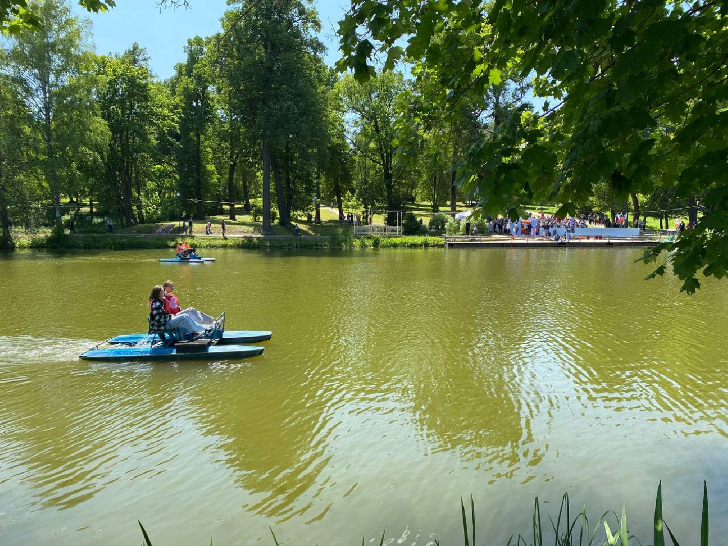 Чехов, День России, праздник, парк, катание, катамаран