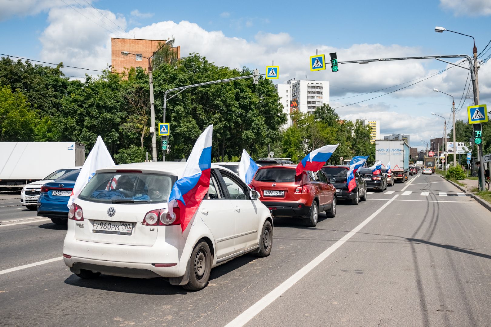 Автопробег, День России, волонтеры, акция, Щёлково
