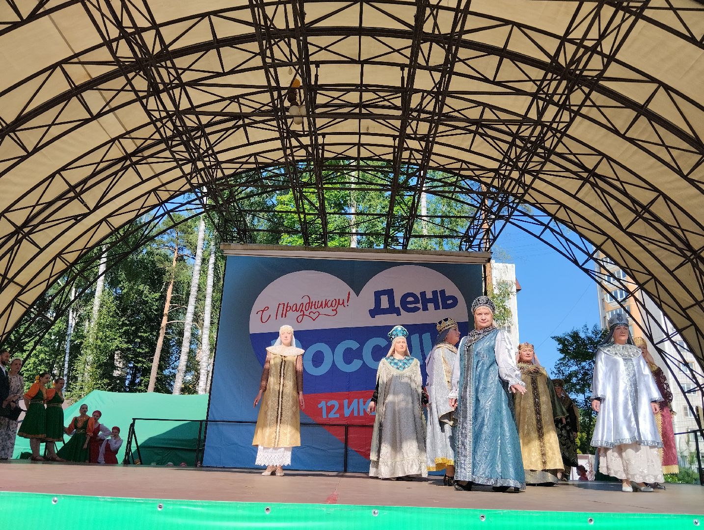 Народный костюм, дефиле, Центральный парк, Ногинск, Богородский городской округ