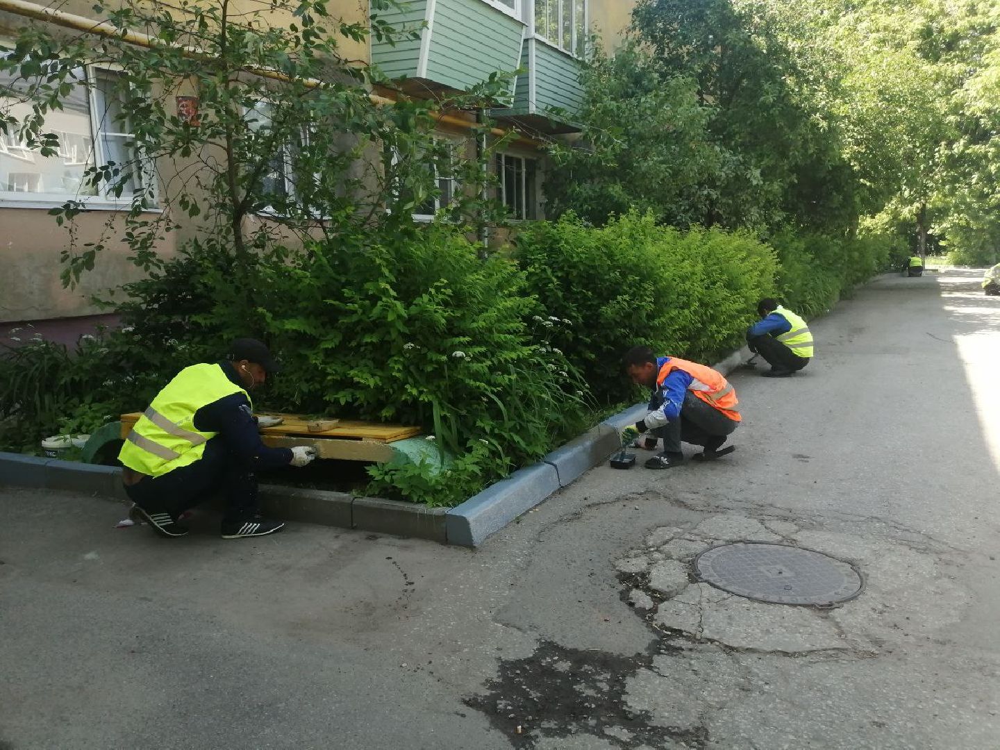 День России, благоустройство, дворы, бордюры, Серпухов,