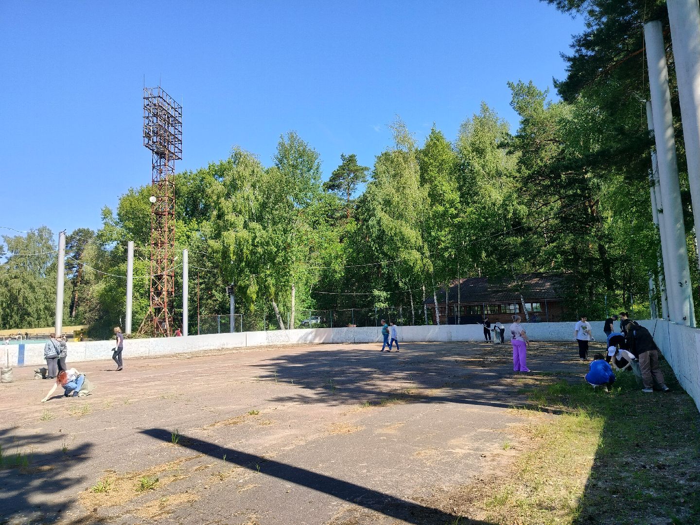 стадион, трудовые бригады, Протва, Протвино, спорт, подростки