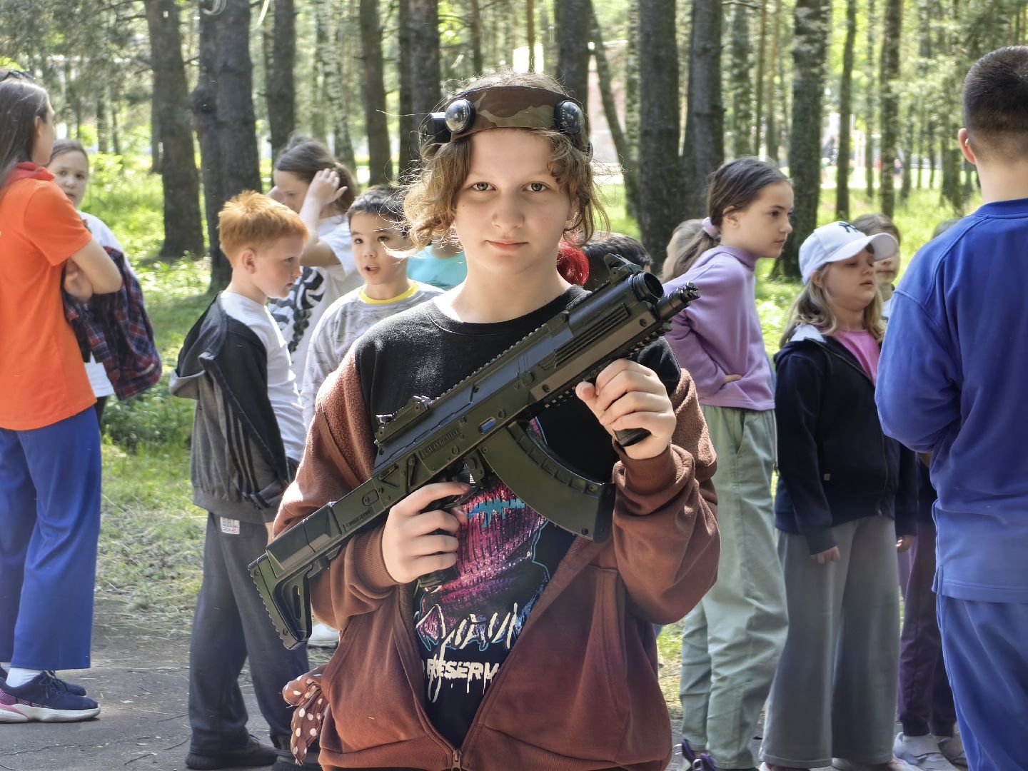 Лазертаг, игра, летний лагерь, команда