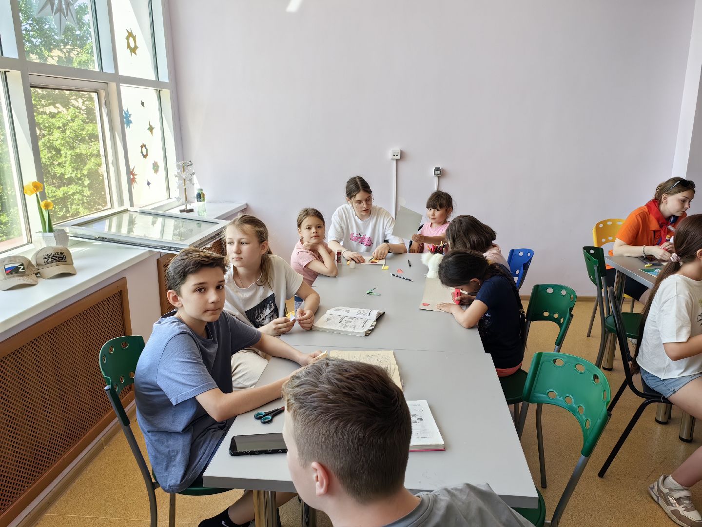 Оригами, бумага, поделки, летний лагерь