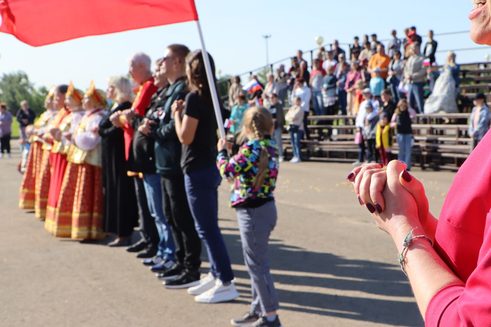 Серебряные Пруды, День России, парк Серебряный, Встанем, флешмоб