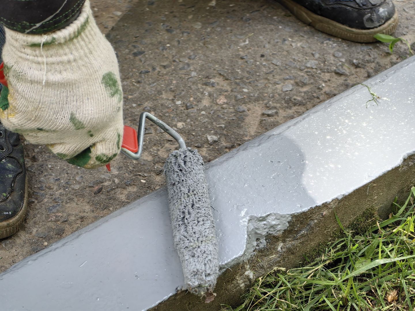 Бордюр, покраска, благоустройство