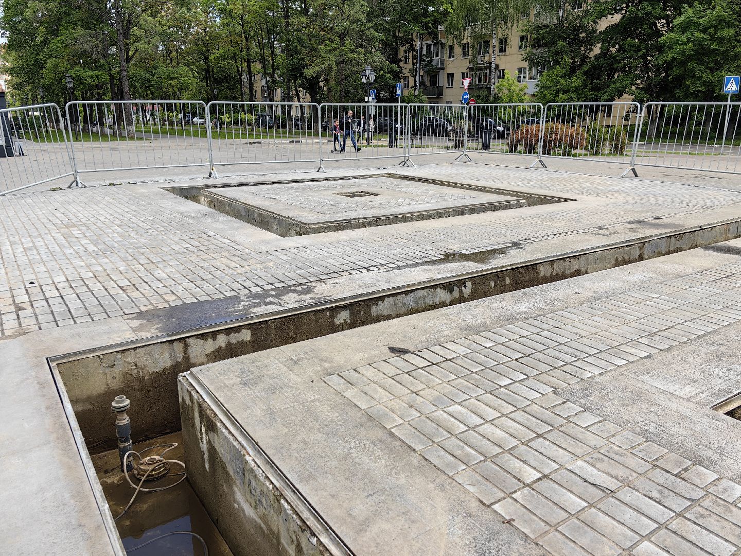 Фонтан, чаша, вода, благоустройство