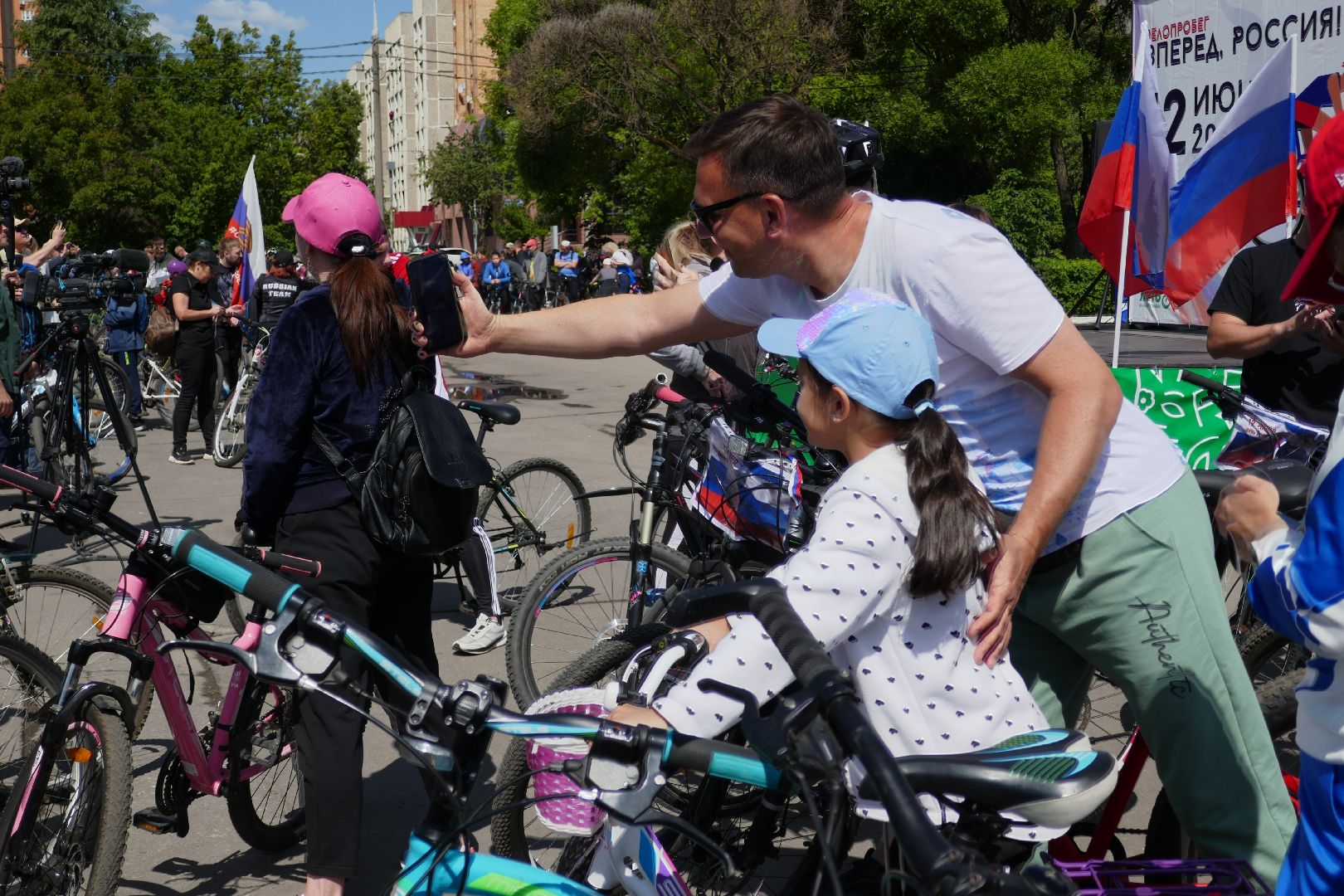 Подольск, Россия, день России, спорт, праздник, патриотизм, велопробег