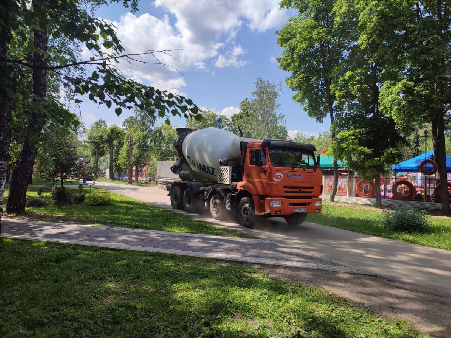 Ремонт площадки, детская площадка, Мытищи, парк