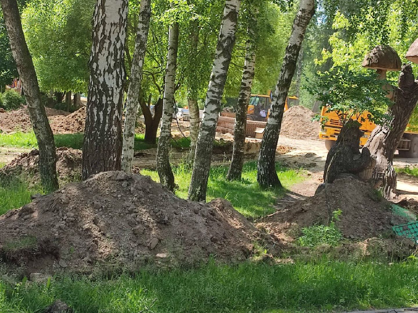 Ремонт площадки, детская площадка, Мытищи, парк