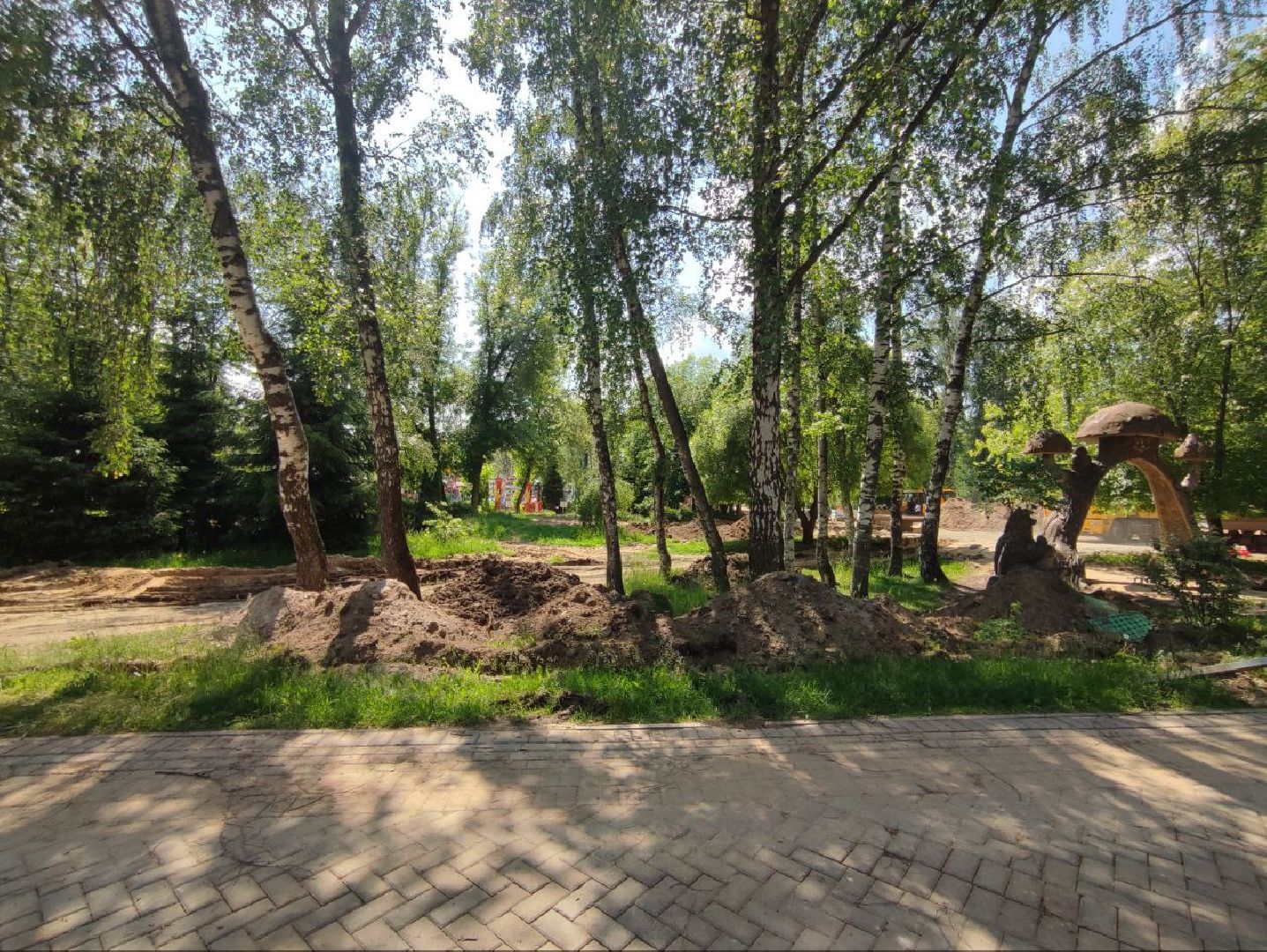 Ремонт площадки, детская площадка, Мытищи, парк