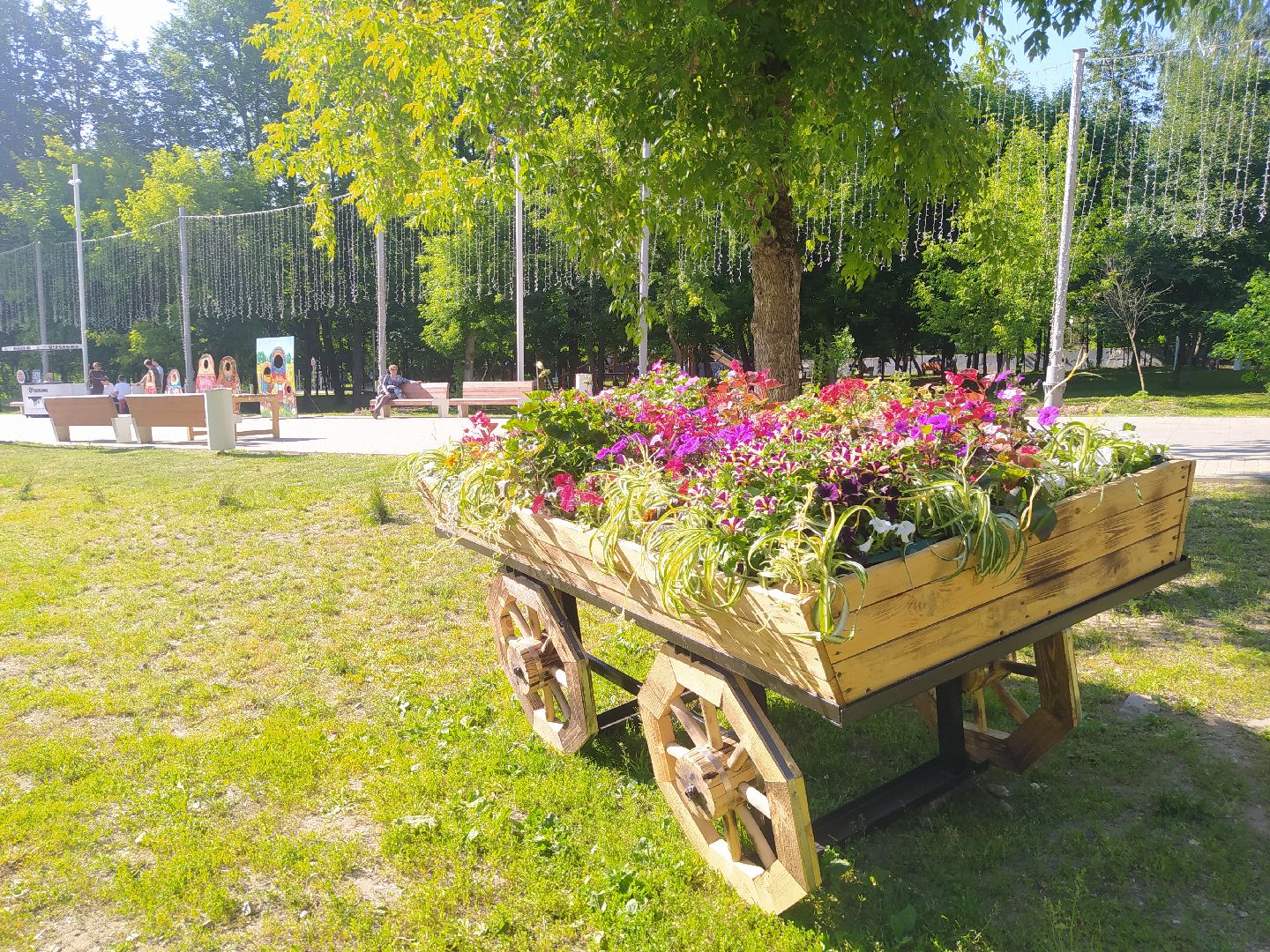 Истра, парк, фотозона, цветы