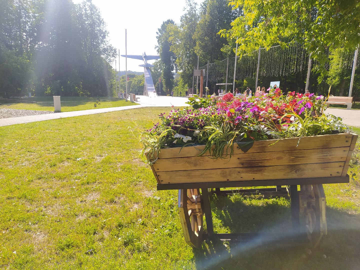 Истра, парк, фотозона, цветы