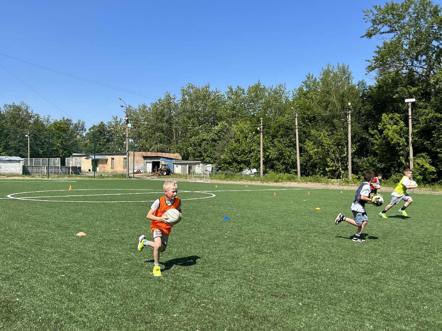 Спорт, футбол, лагерь, дети, Фрязино