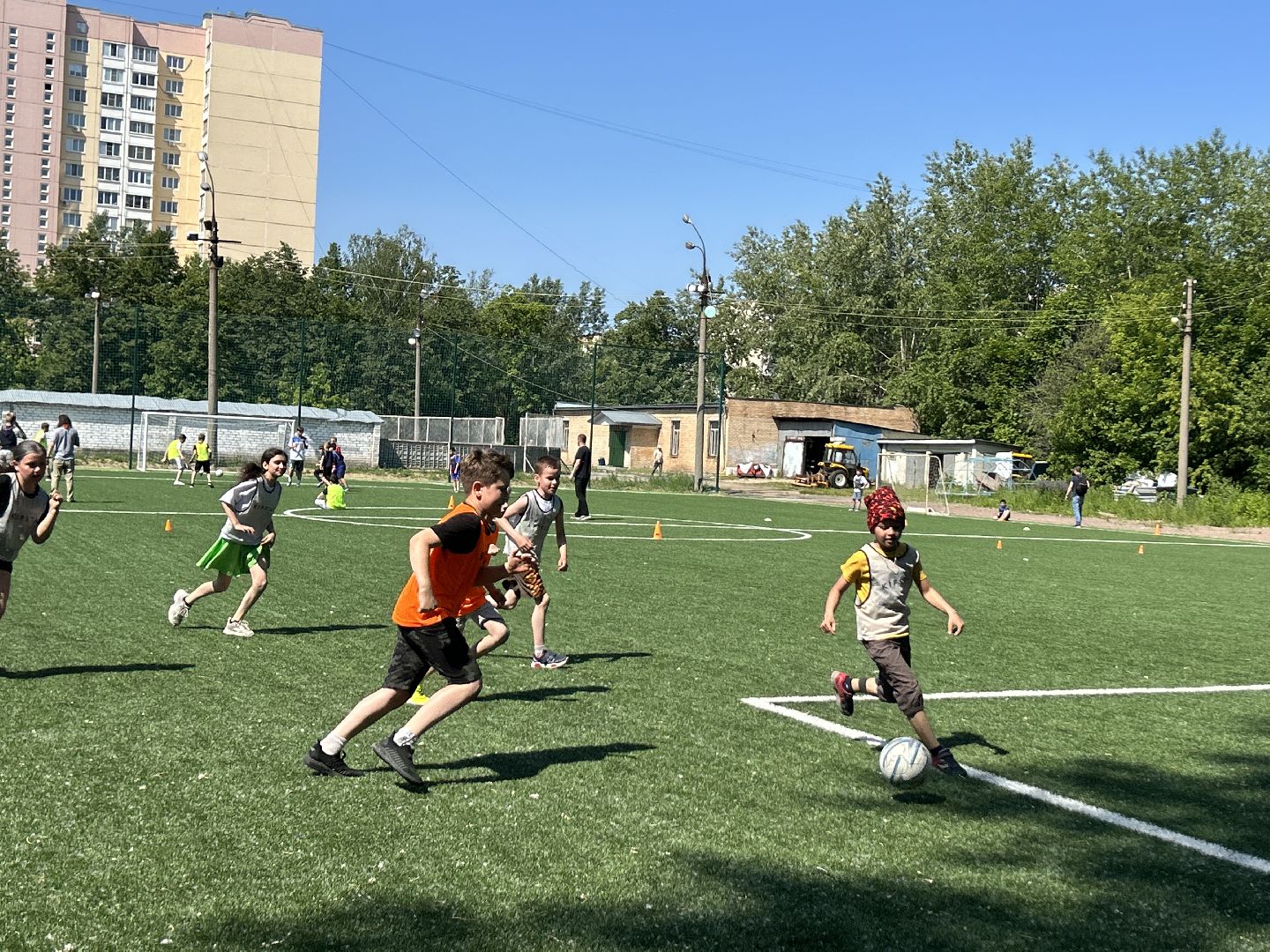 Спорт, футбол, лагерь, дети, Фрязино