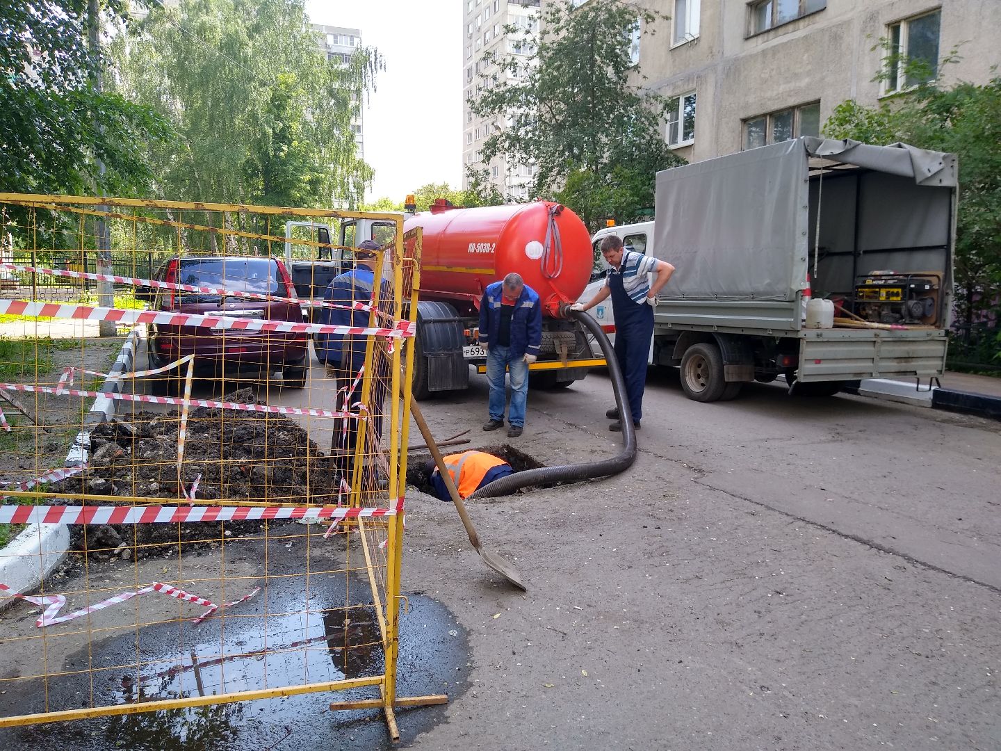 Раменское, ЖКХ, ремонт ливнёвки на Гурьева