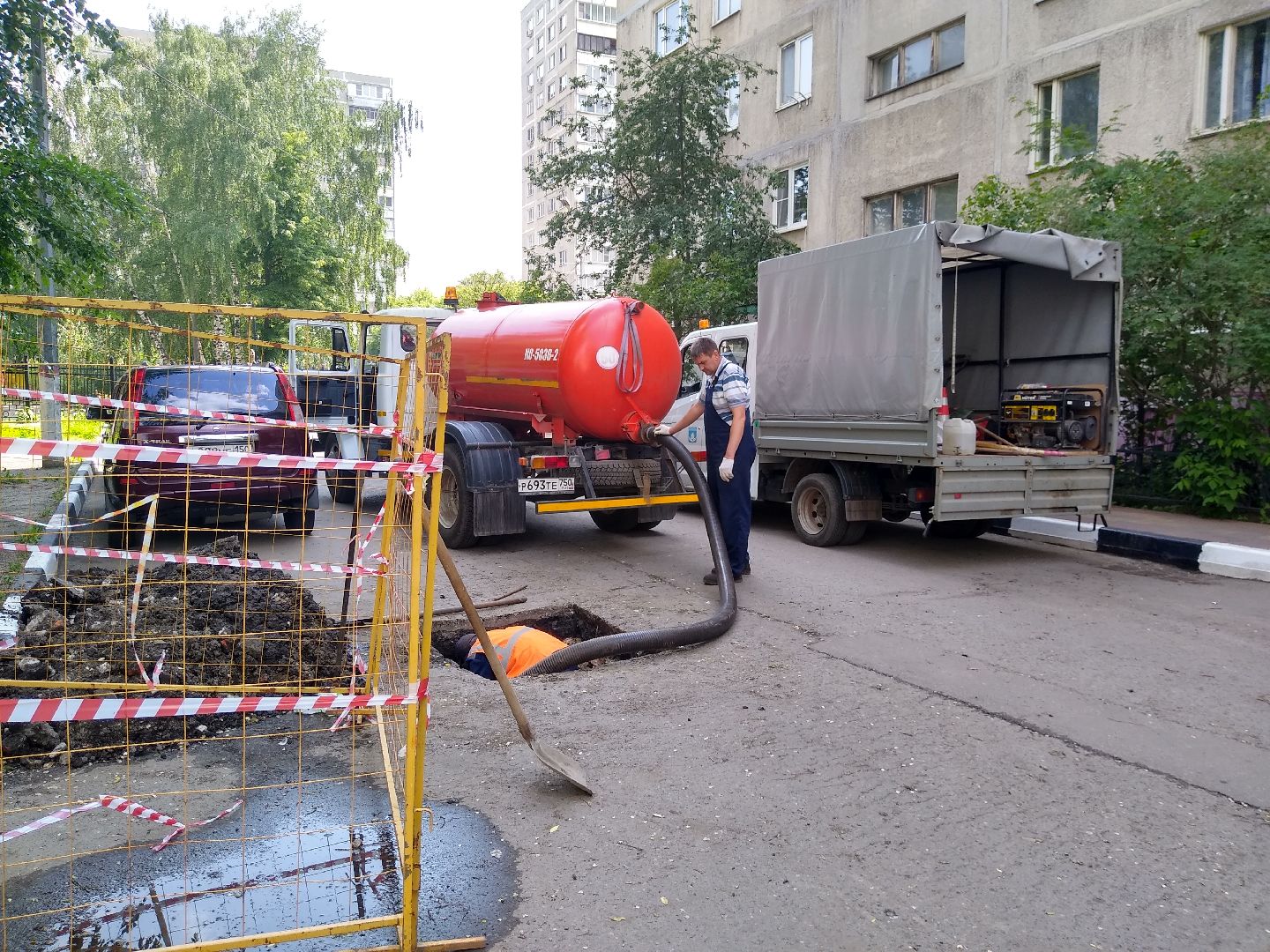 Раменское, ЖКХ, ремонт ливнёвки на Гурьева