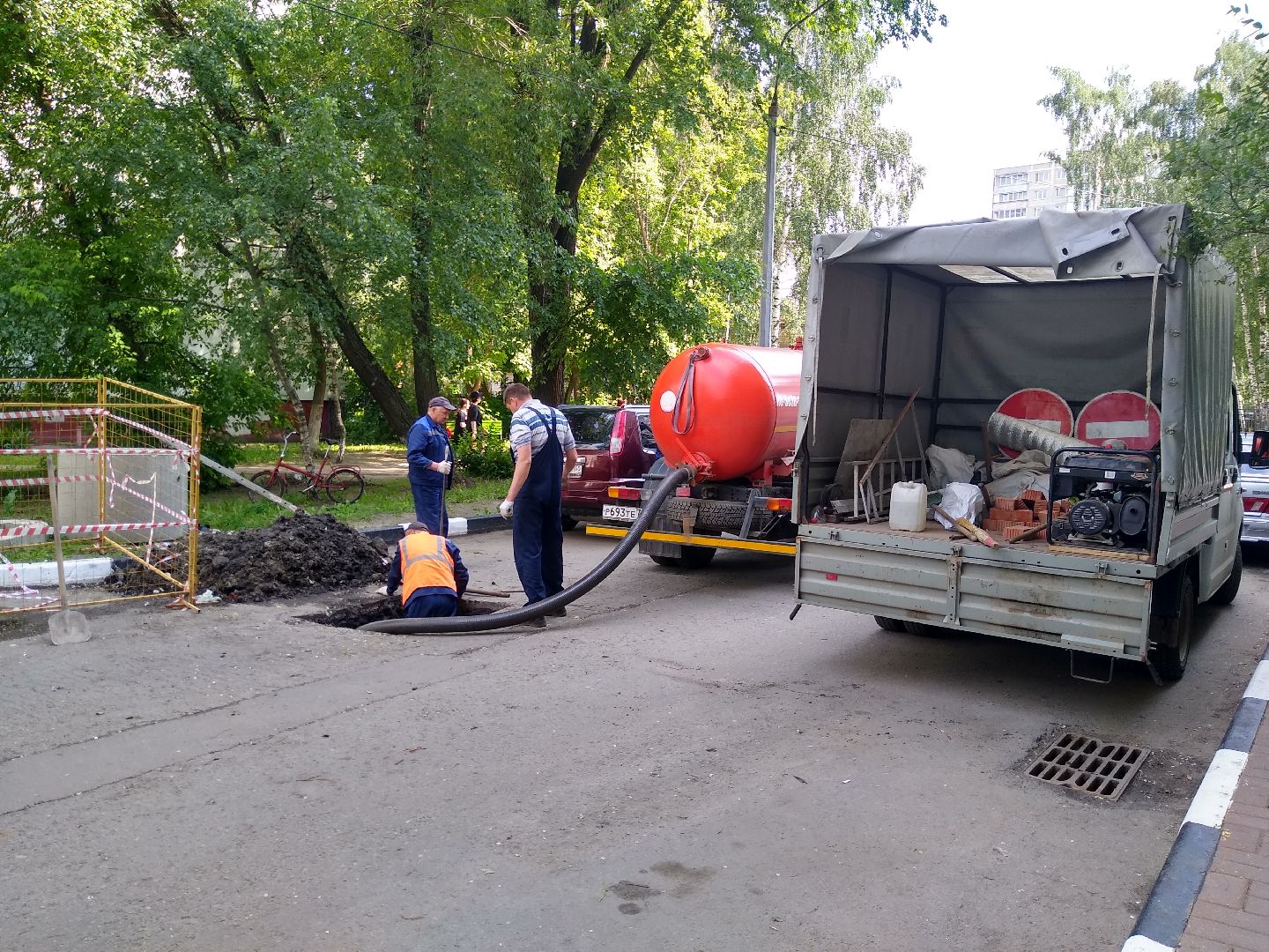 Раменское, ЖКХ, ремонт ливнёвки на Гурьева