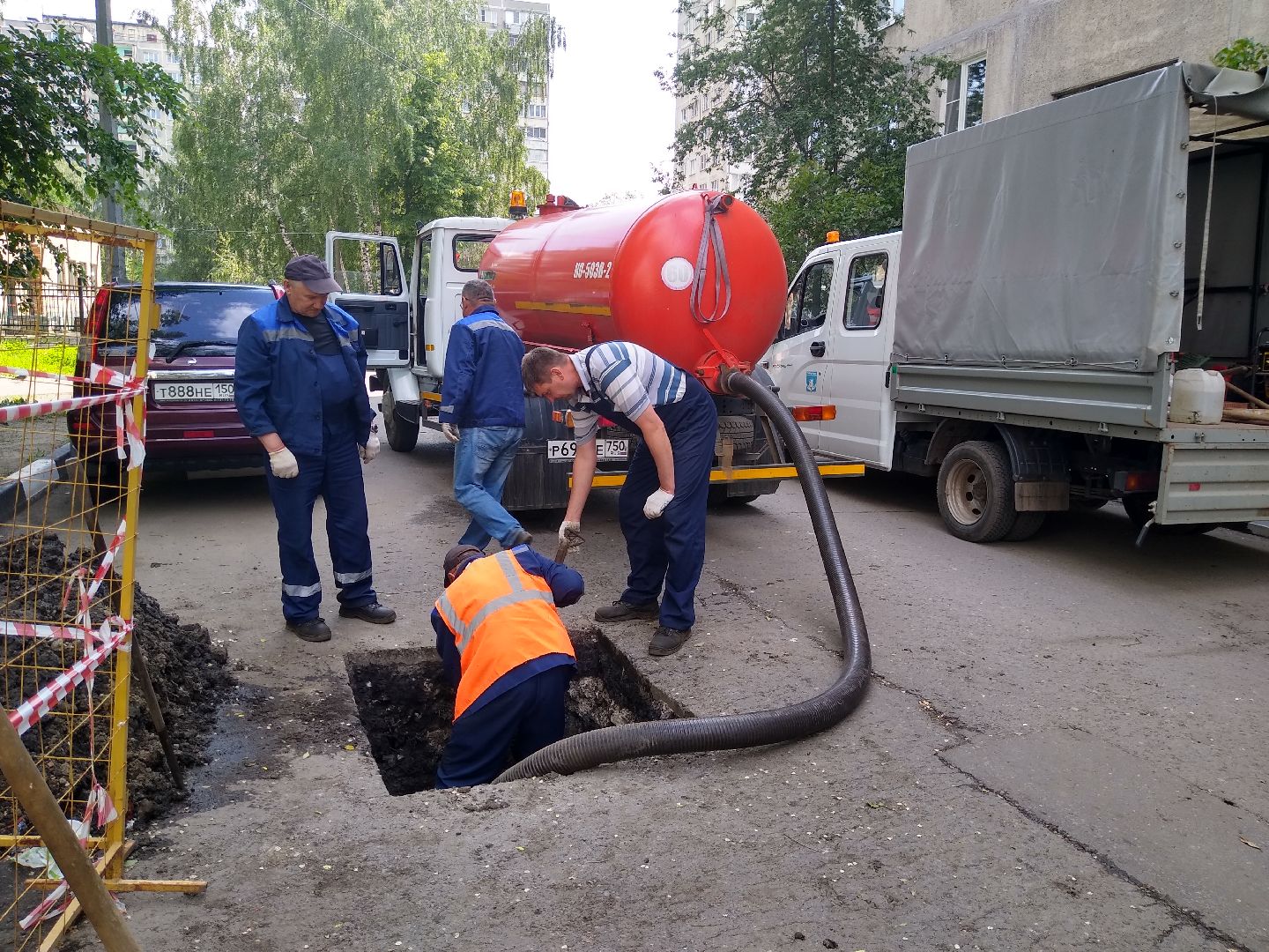 Раменское, ЖКХ, ремонт ливнёвки на Гурьева