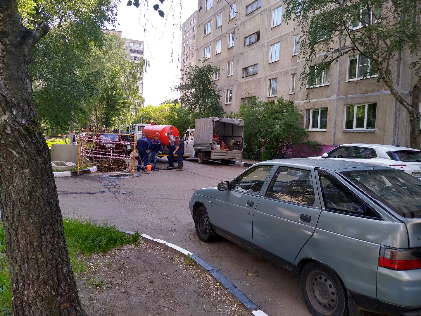 Раменское, ЖКХ, ремонт ливнёвки на Гурьева