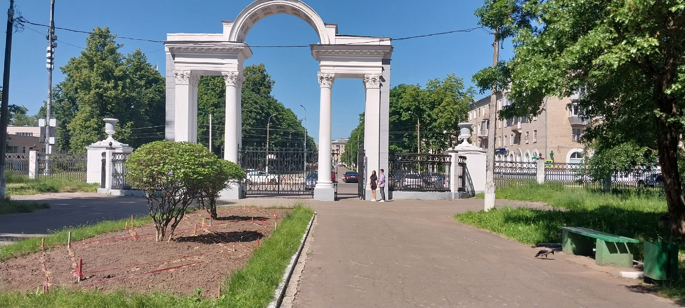 коломна, парк, цветочное оформление