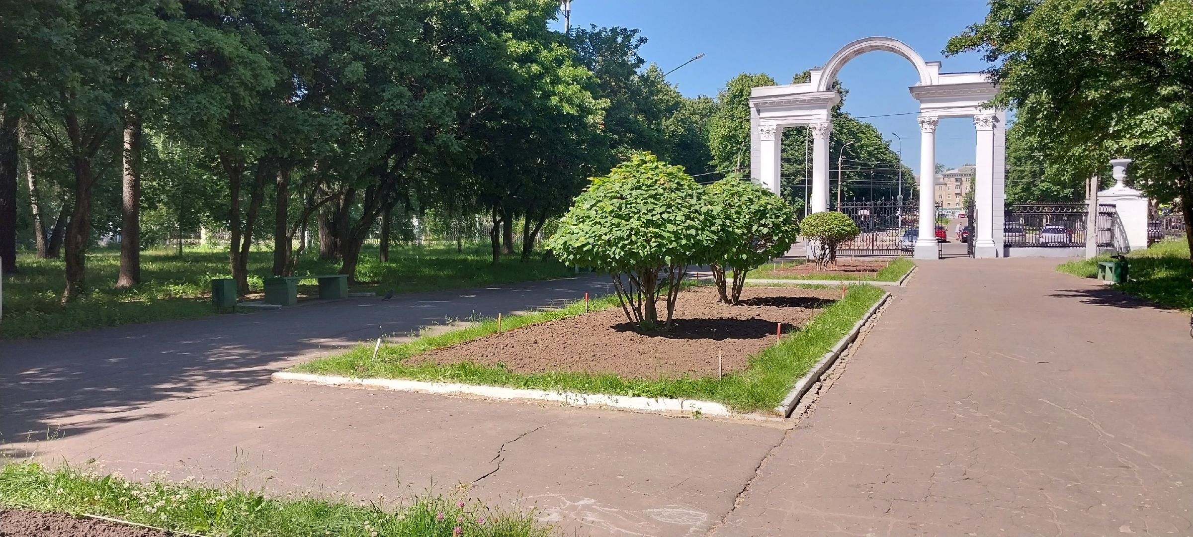 коломна, парк, цветочное оформление