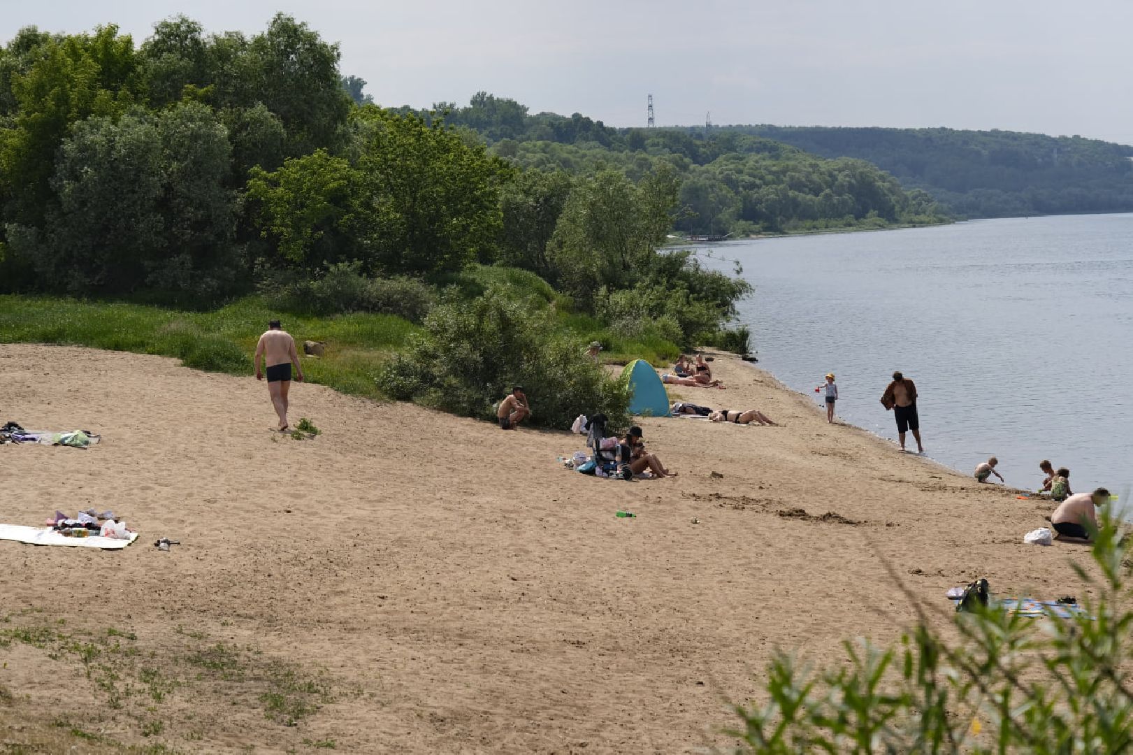 Пущино, пляж