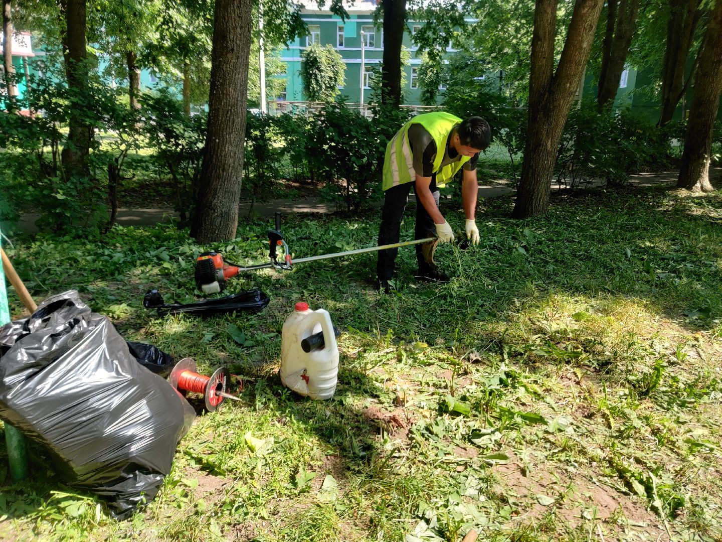 Красноармейск, Пушкинский, покос травы, содержание территорий, ГУСТ