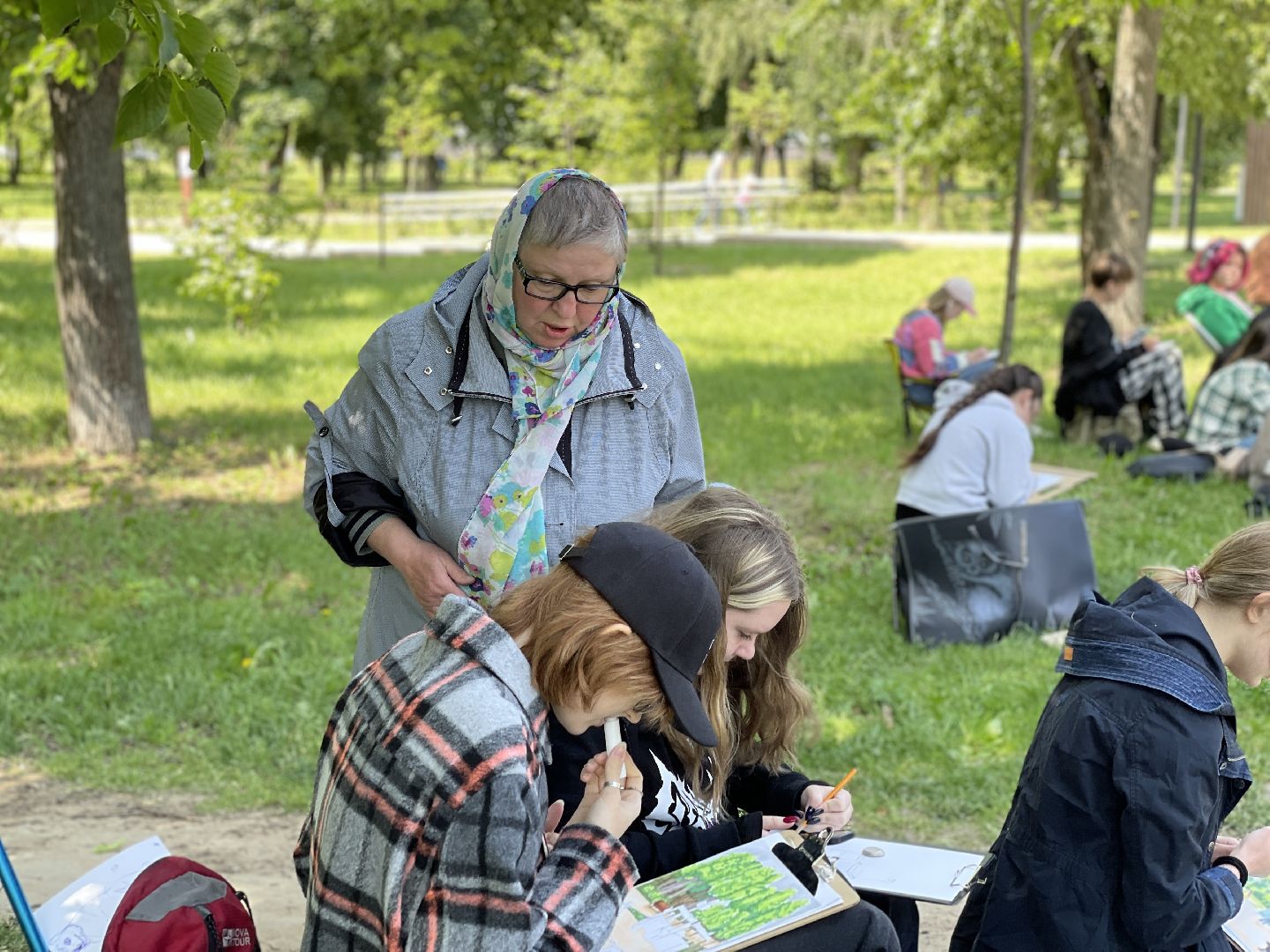 Рисунки, парк, художники, Люберцы