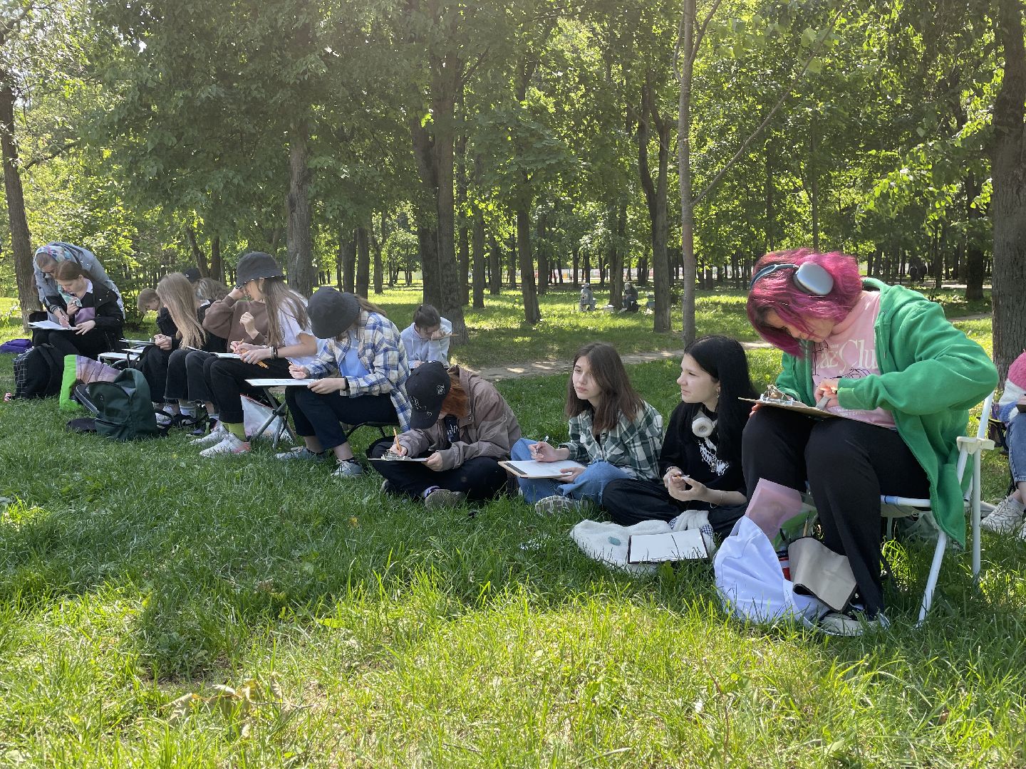 Рисунки, парк, художники, Люберцы