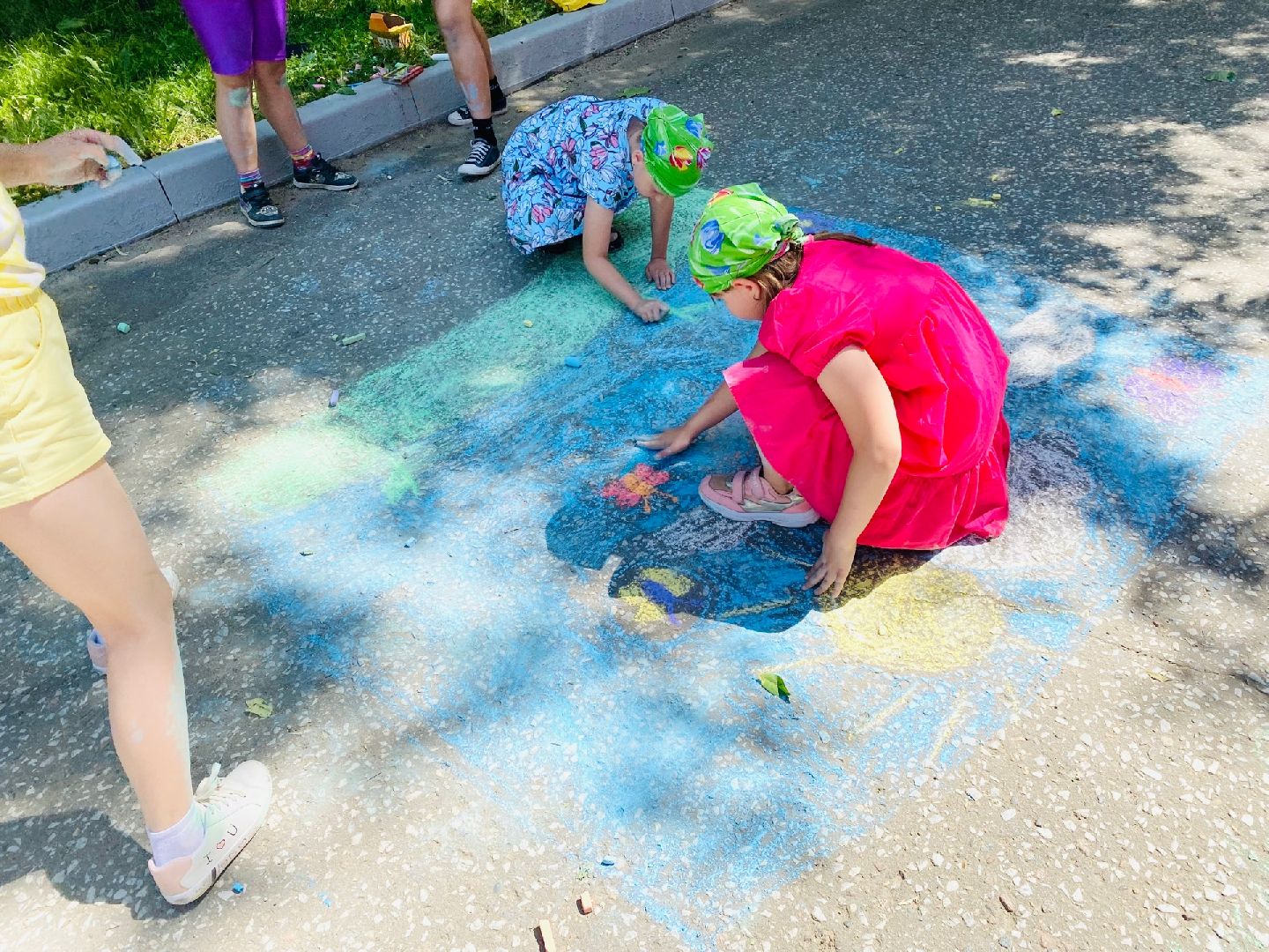 Домодедово, рисунок мелом, конкурс, дети, лагерь, школьный лагерь