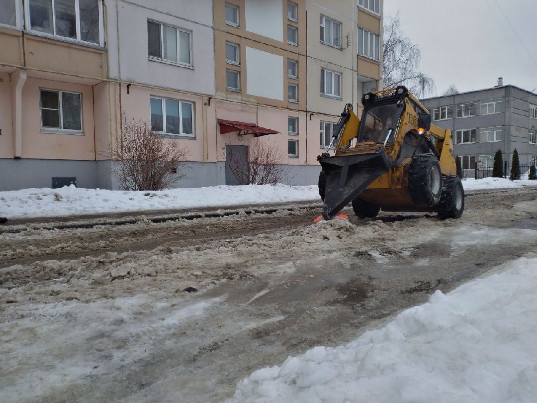 благоустройство, дороги, техника, наледь, снег, Лосино-Петровский