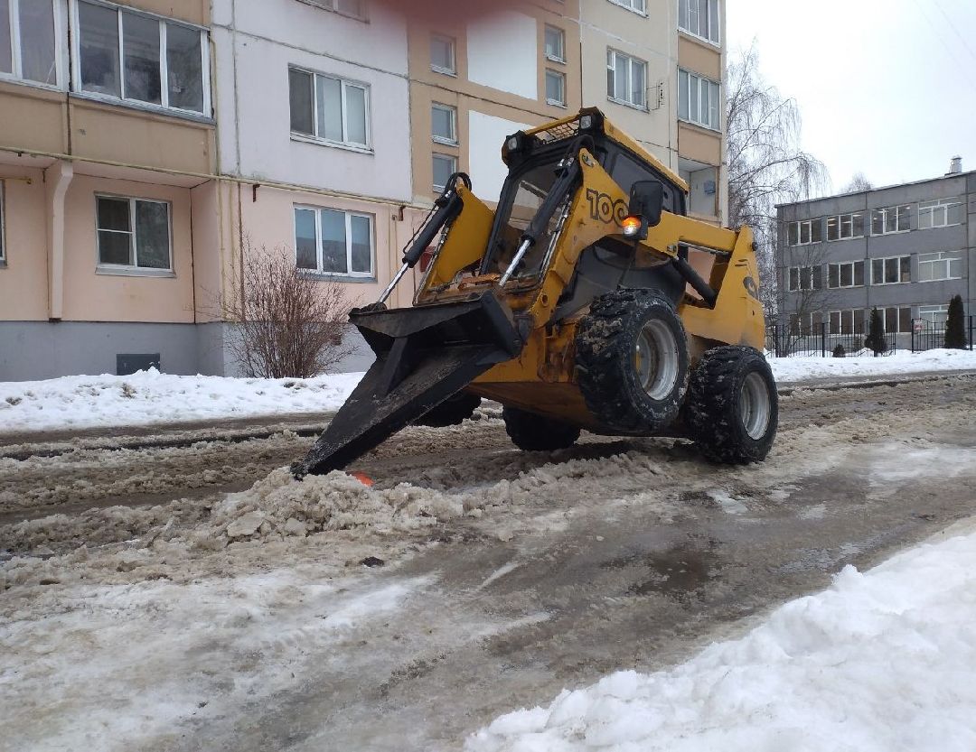 благоустройство, дороги, техника, наледь, снег, Лосино-Петровский
