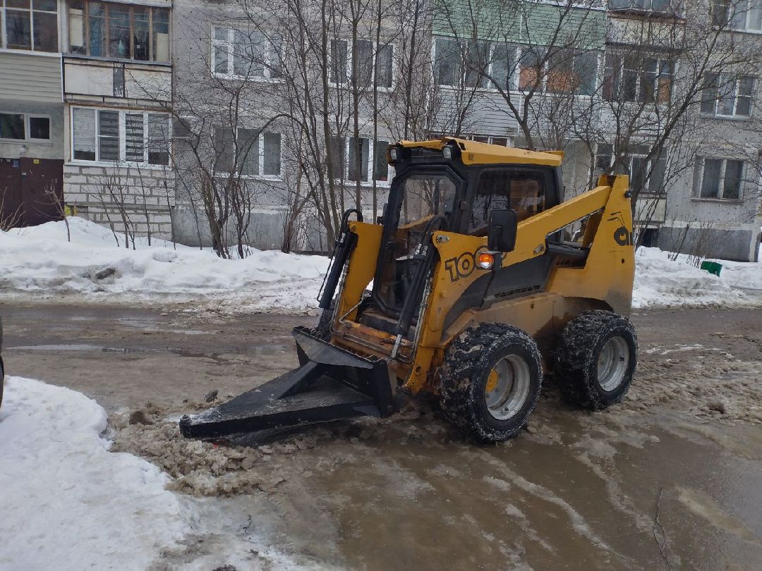 благоустройство, дороги, техника, наледь, снег, Лосино-Петровский