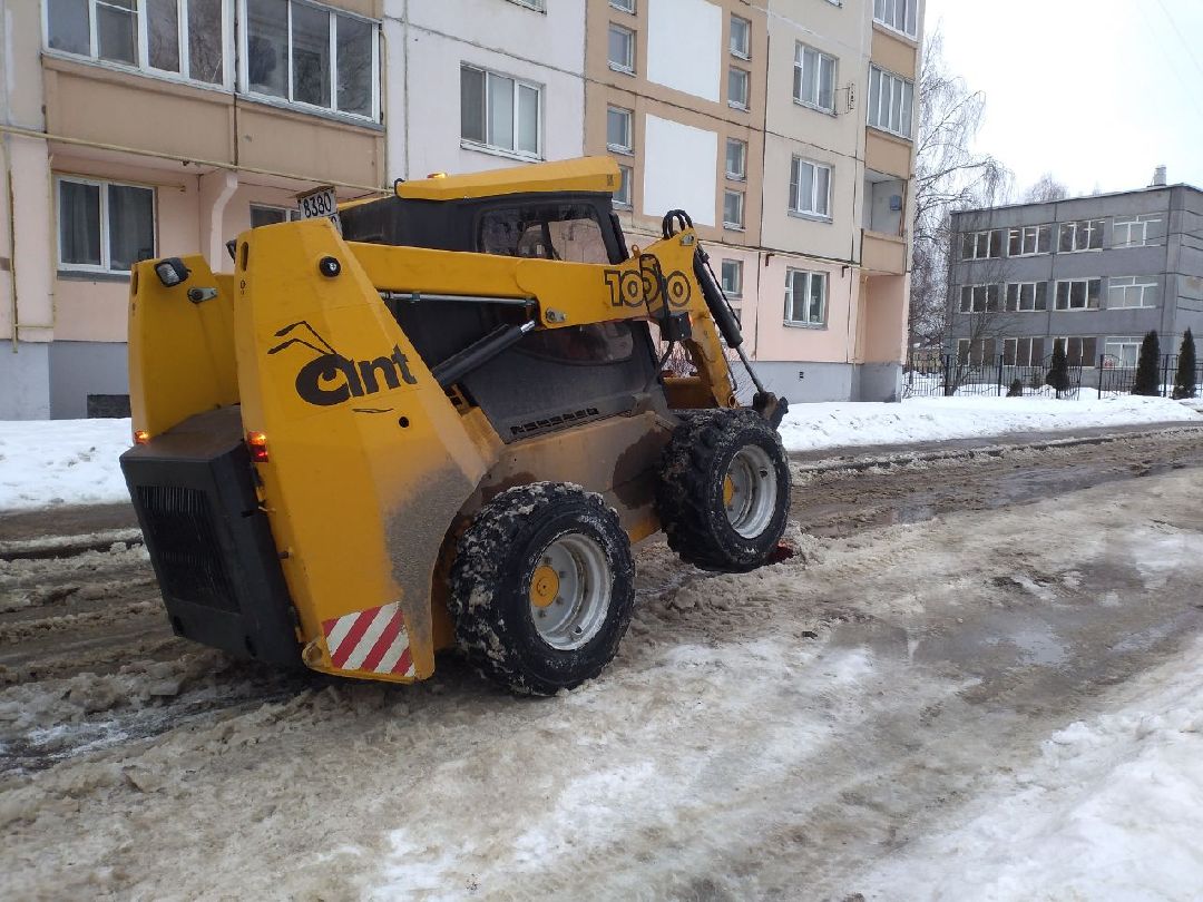 благоустройство, дороги, техника, наледь, снег, Лосино-Петровский