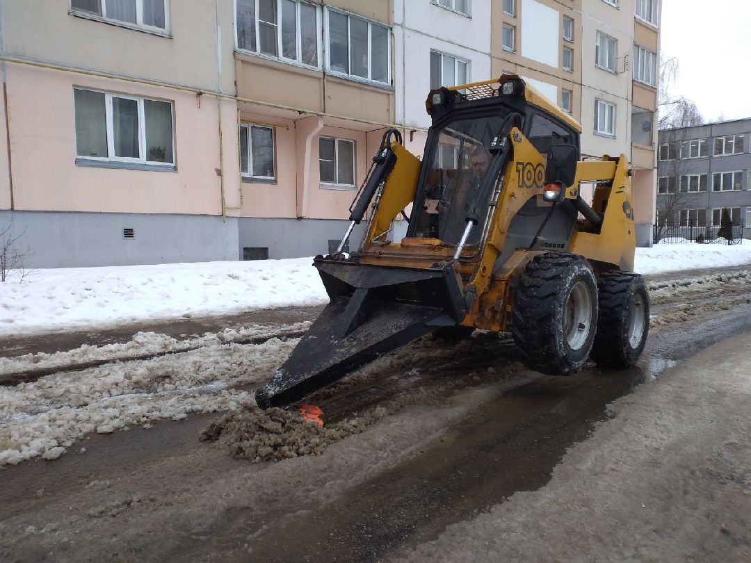 благоустройство, дороги, техника, наледь, снег, Лосино-Петровский