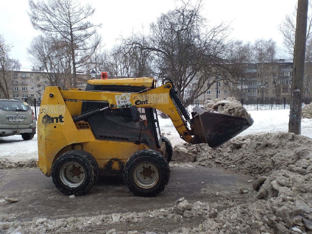 благоустройство, дороги, техника, наледь, снег, Лосино-Петровский
