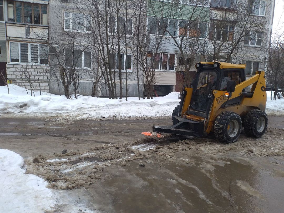 благоустройство, дороги, техника, наледь, снег, Лосино-Петровский