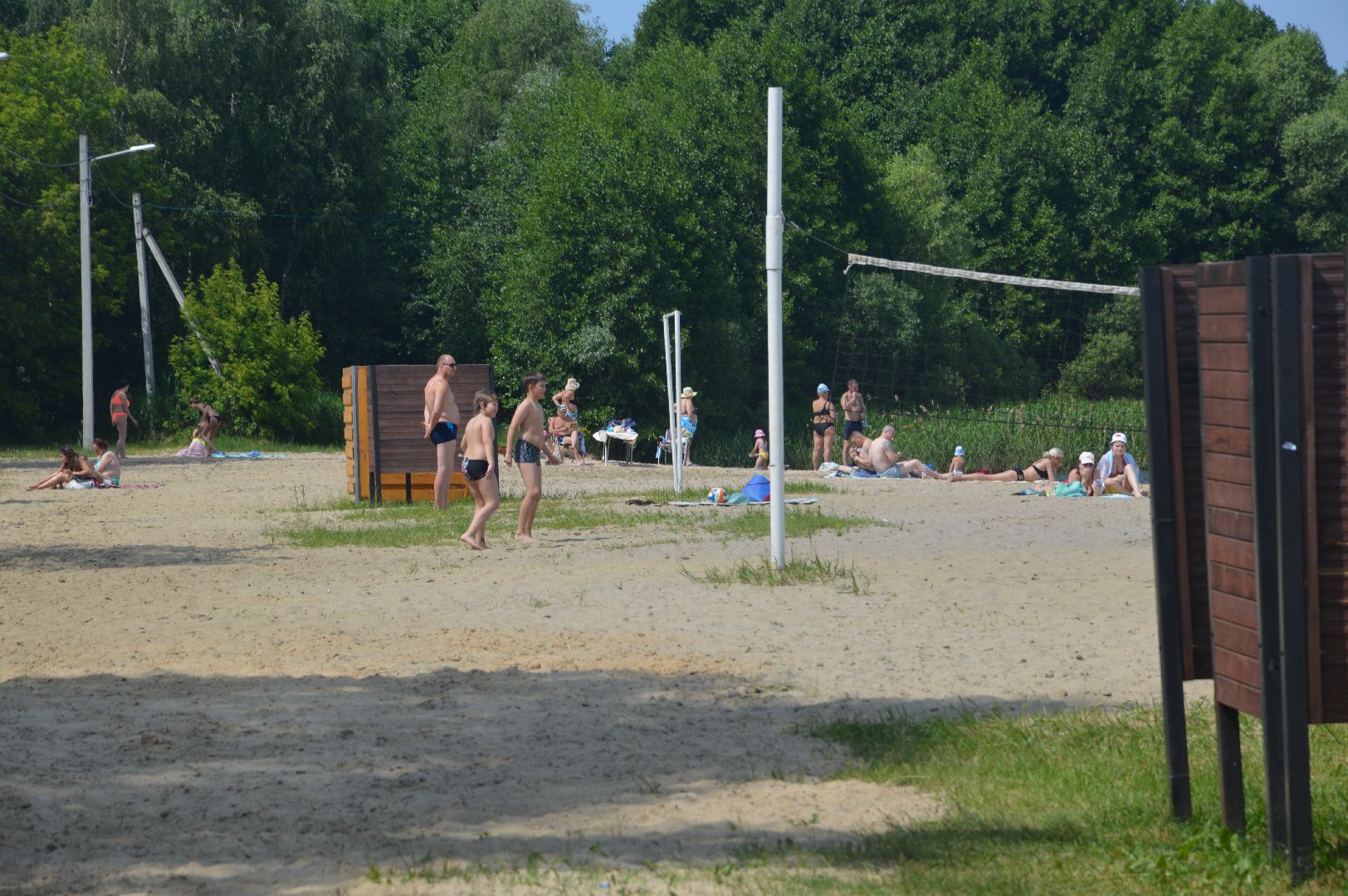 Шатура, пляж, 18, волейбол, жара